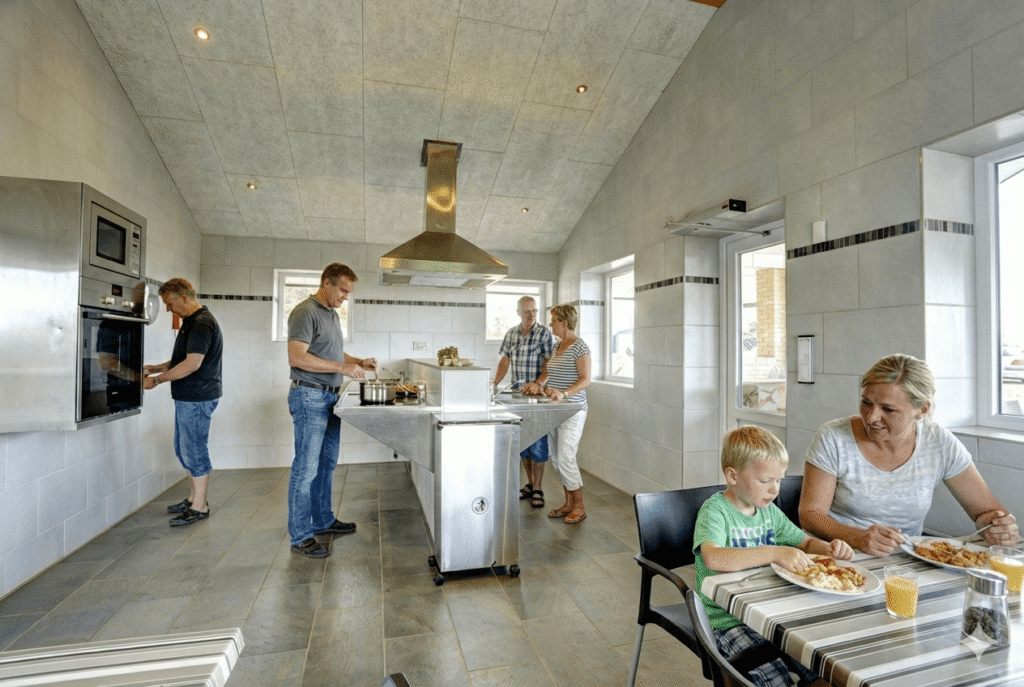 Køkkenfaciliteter på Sønderballe Strand Camping