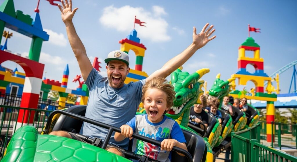 Far og søn i Legoland